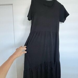 Woolx black merino wool Lucia dress
